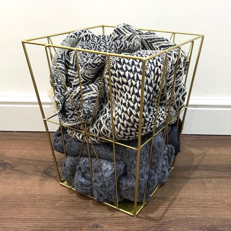 Geometric Blanket Basket