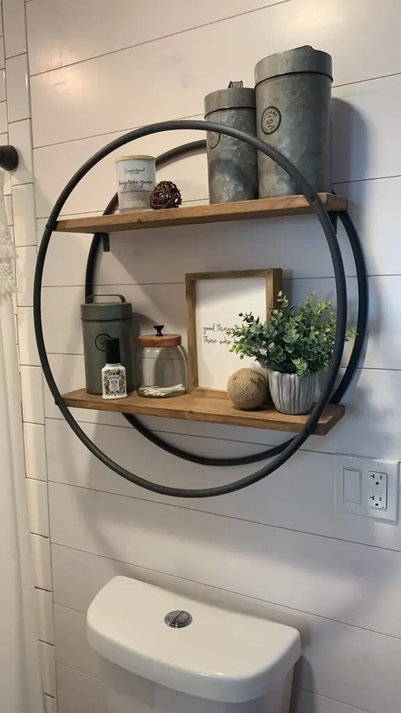 Hula Hoop Farmhouse Shelf