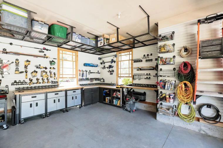 garage shelving ideas oc hanging on ceiling