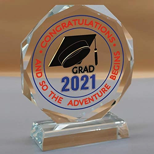 grad 2021 glass paper weight