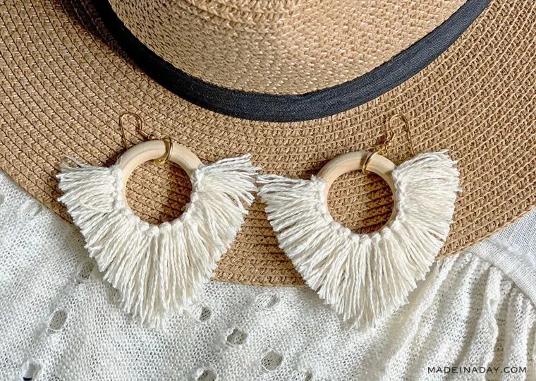 Statement Circle Fringe Earrings