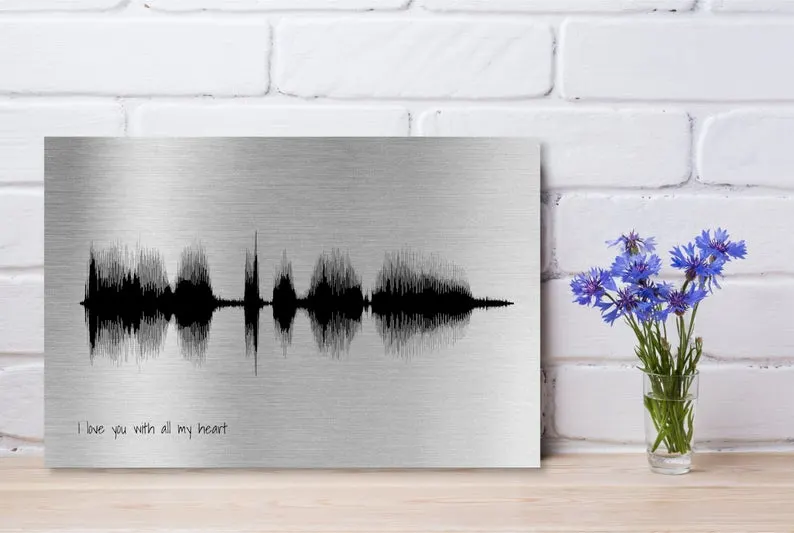 aluminium soundwave print