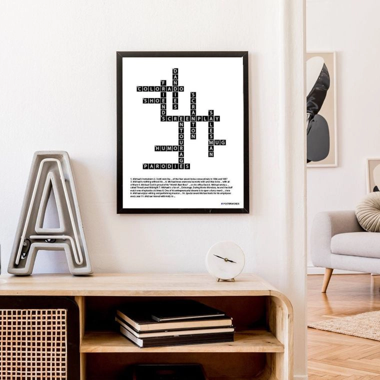 crossword wall art