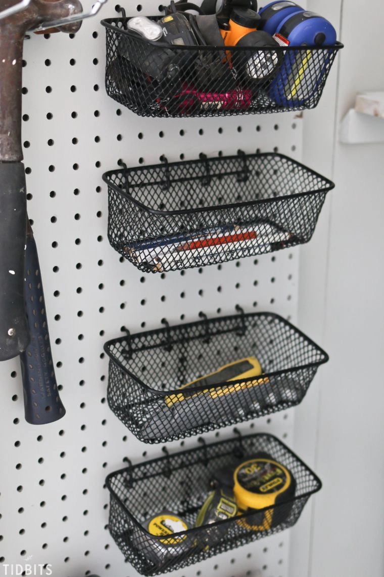 pegboard wire baskets