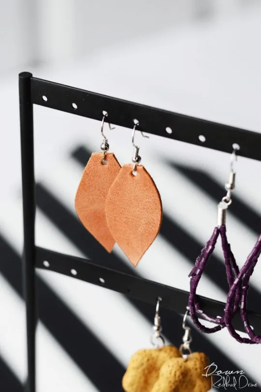 DIY Leather Dangle Earrings