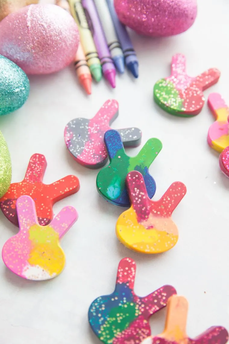 Glitter Bunny Crayons