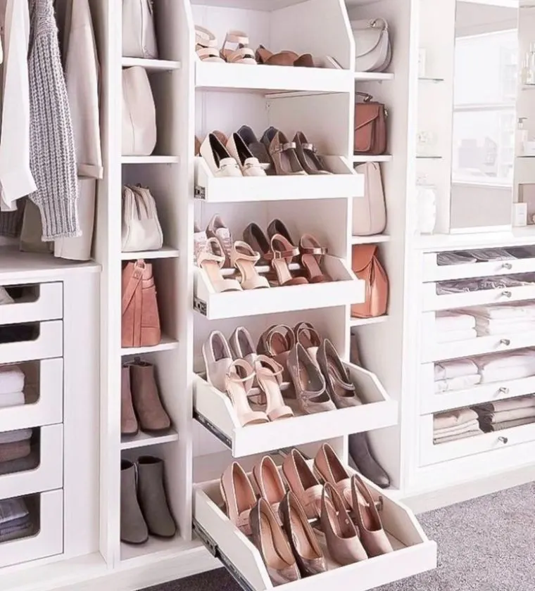 Slide-Out Shoe Storage