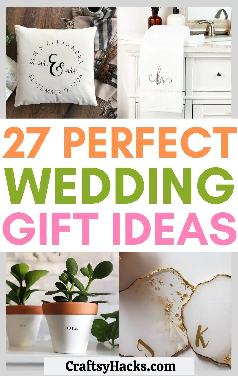 7+ Unique and Inexpensive Home Decor Gift Ideas for the Newlywed couple.