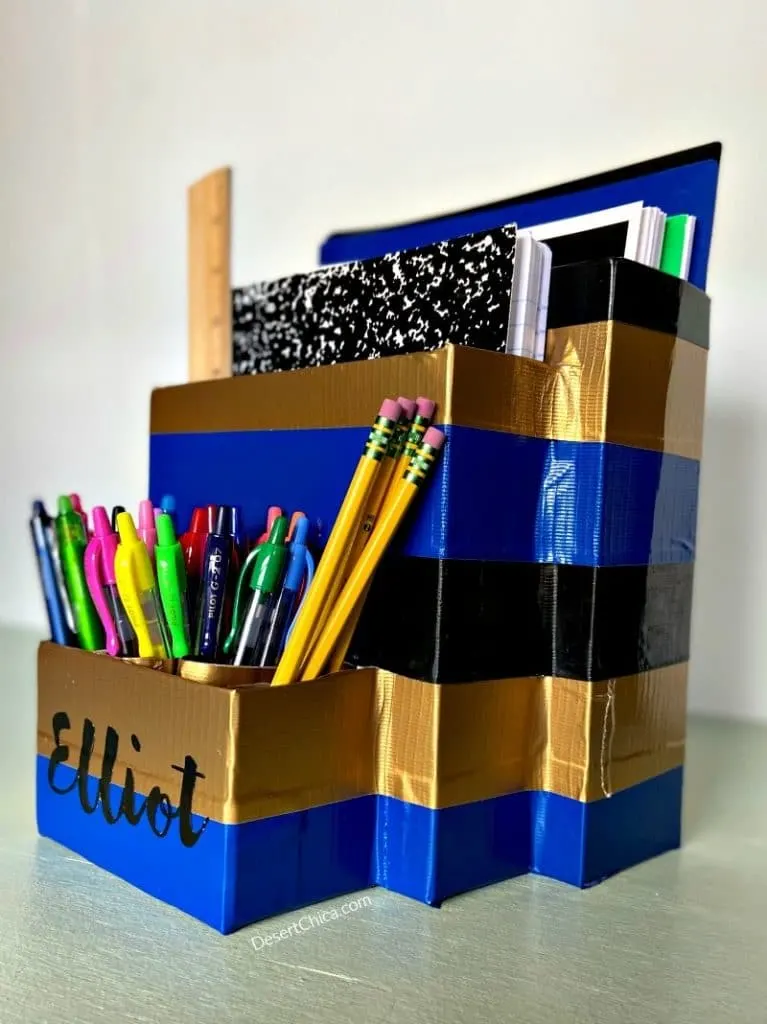 Duct Tape Desk Organizer