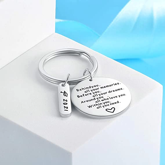 engraved grad keychain