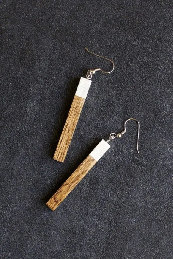 Minimalist Wood Earrings