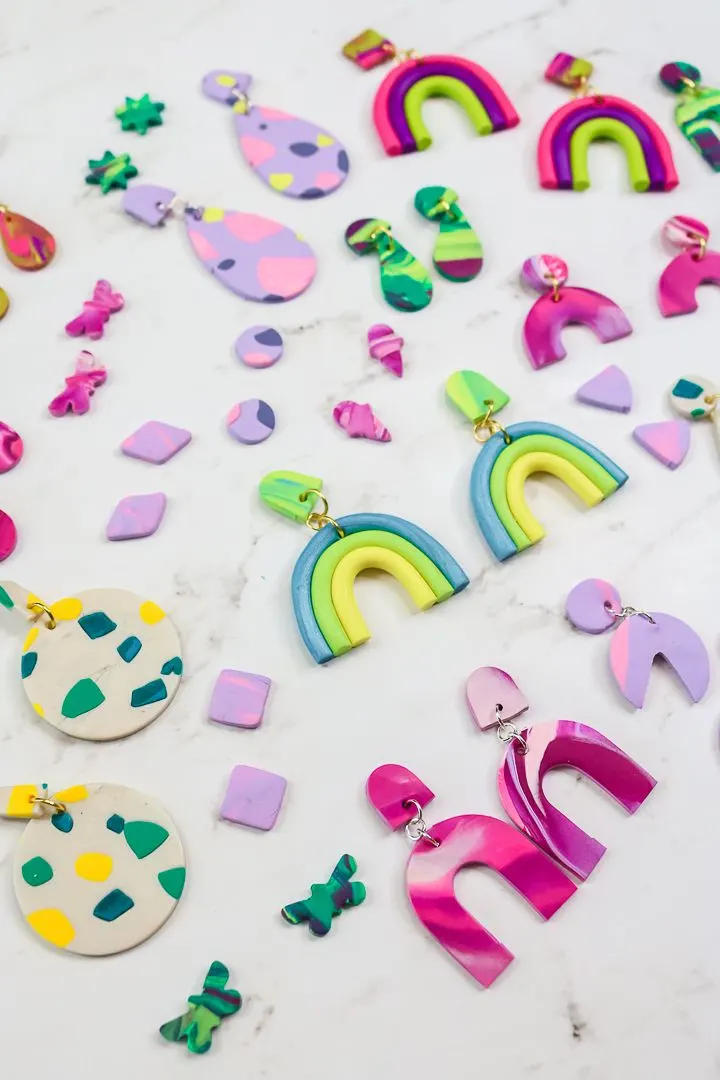 Marbled Clay Earrings