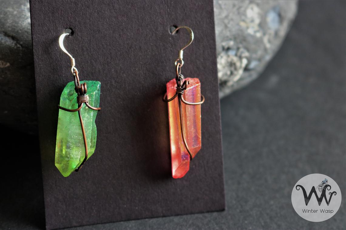 Crystal Wire-Wrapped Earrings