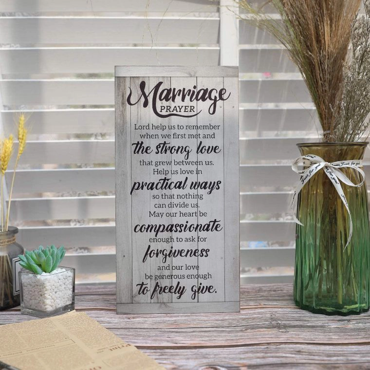 wooden marriage sign