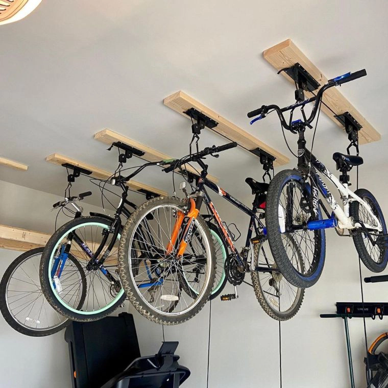 21 Garage Ceiling Storage Ideas To Save, Bike Holder For Garage Ceiling