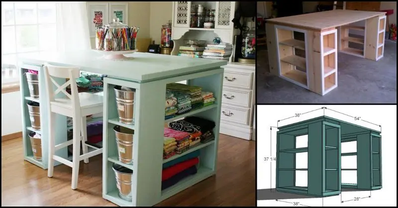 solid wood green desk