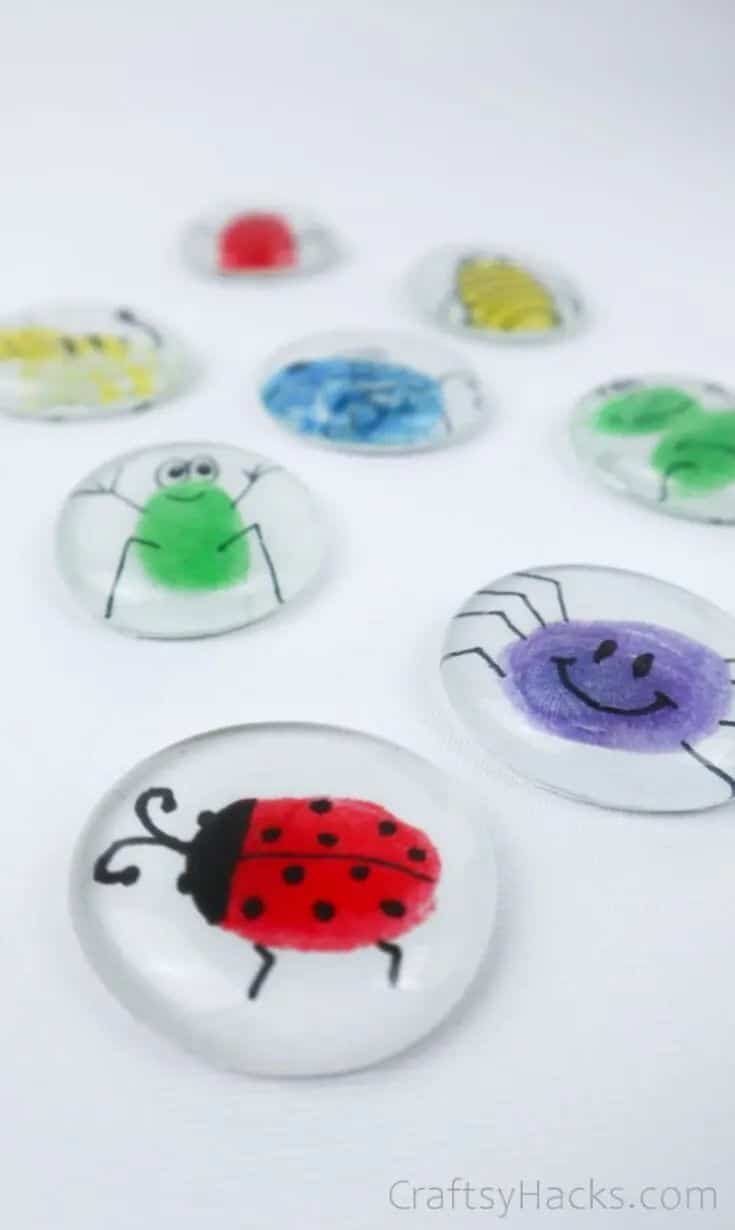 DIY Fingerprint Glass Magnets