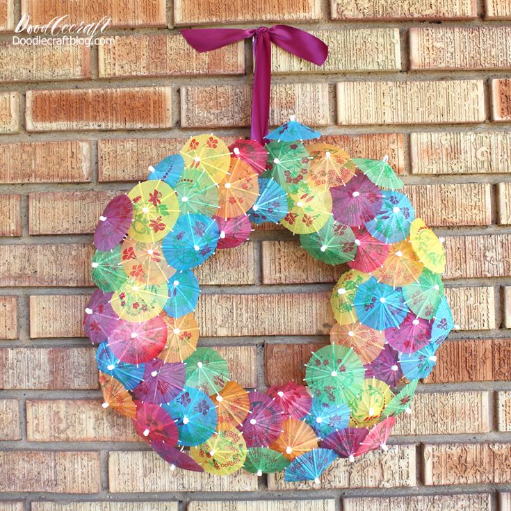 Cocktail Umbrella Summer Wreath