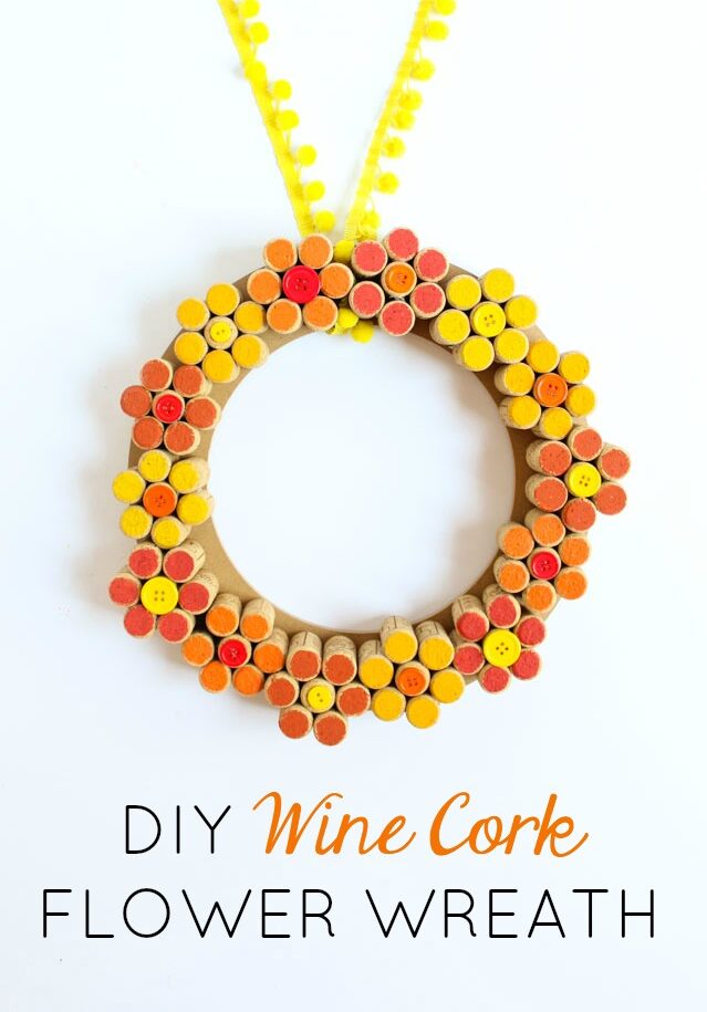 Wine Cork Flower Wreath