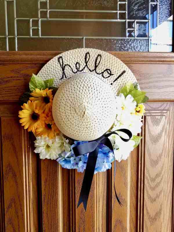 Dollar Tree Sun Hat Wreath