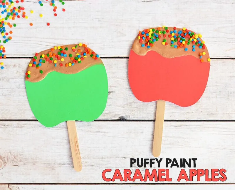 Puffy Painted Caramel Apple