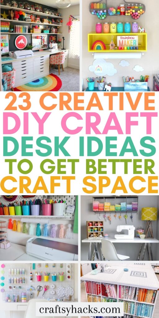 23 DIY Craft Desk Ideas for Your Craft Room- Craftsy Hacks