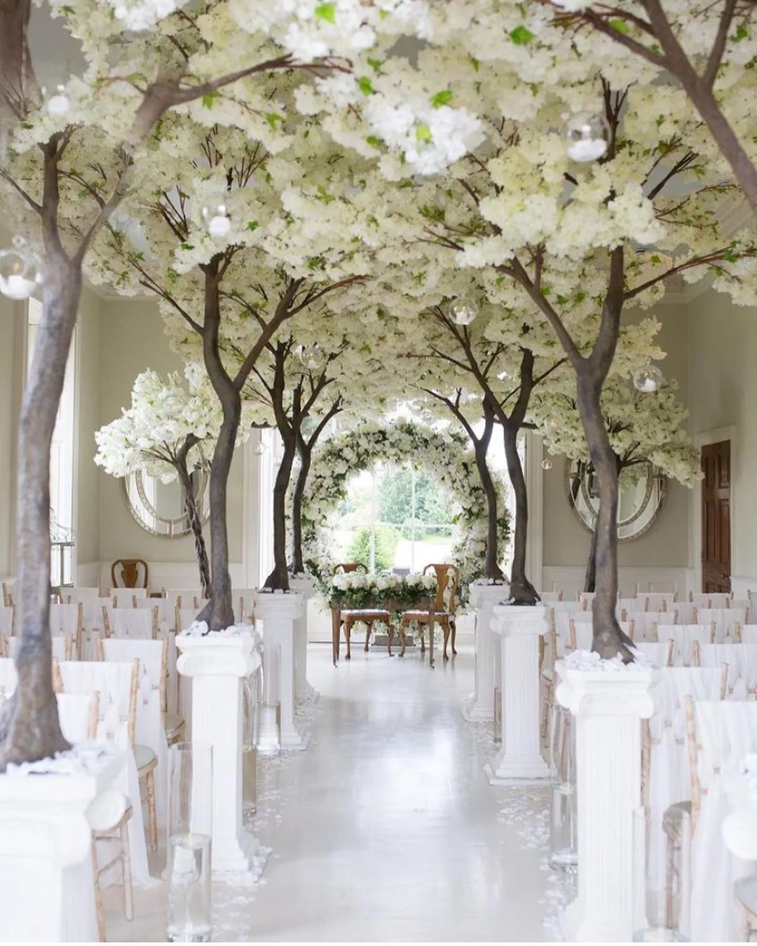 White Blossom Wedding Ceremony