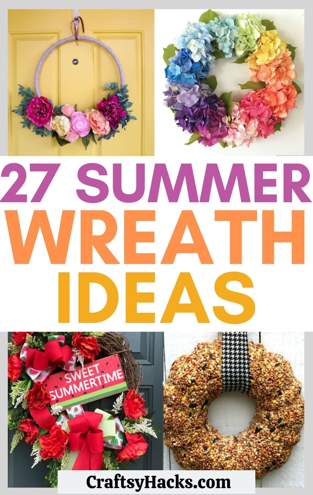 27 DIY Summer Wreath Ideas That Are Fun to Make- Craftsy Hacks