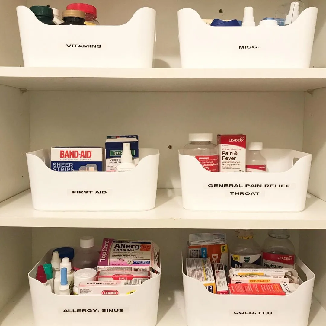 Medicine cabinet organizer