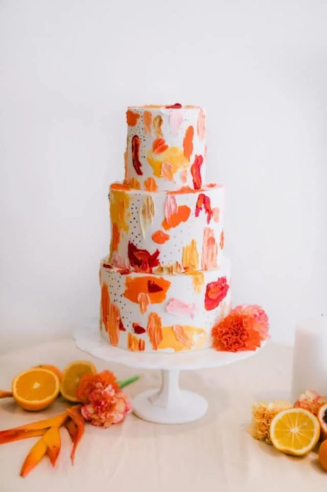 paint splatter cake