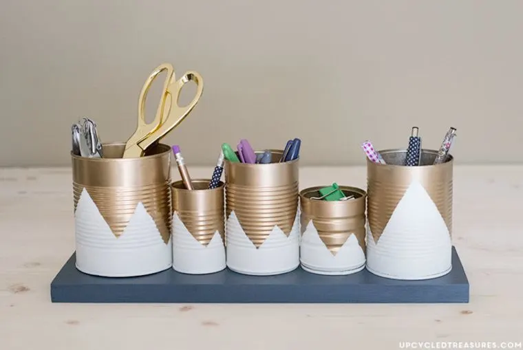 Upcycled Tin Organizer