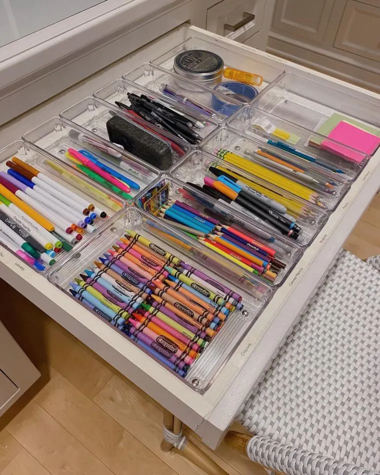 Stationery drawer organizer