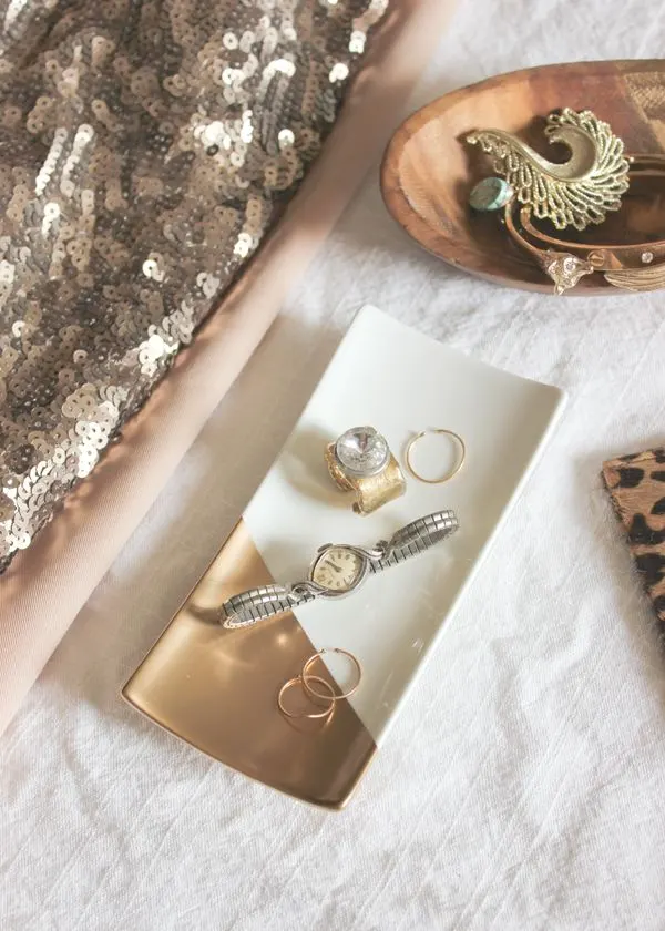 Gold Dipped Jewelry Tray