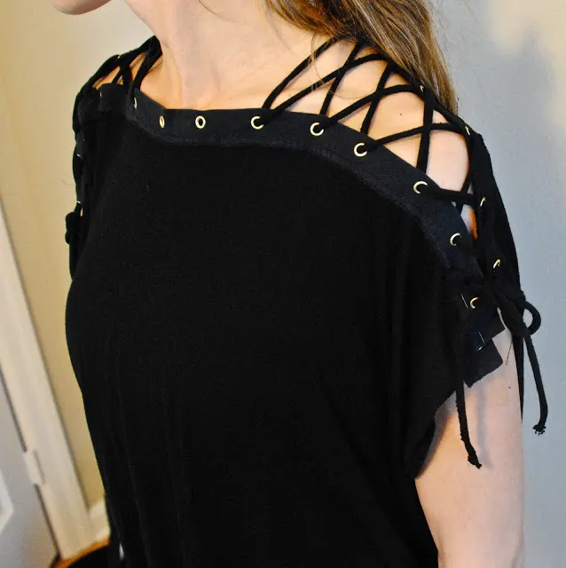 Off-Shoulder Eyelet Top