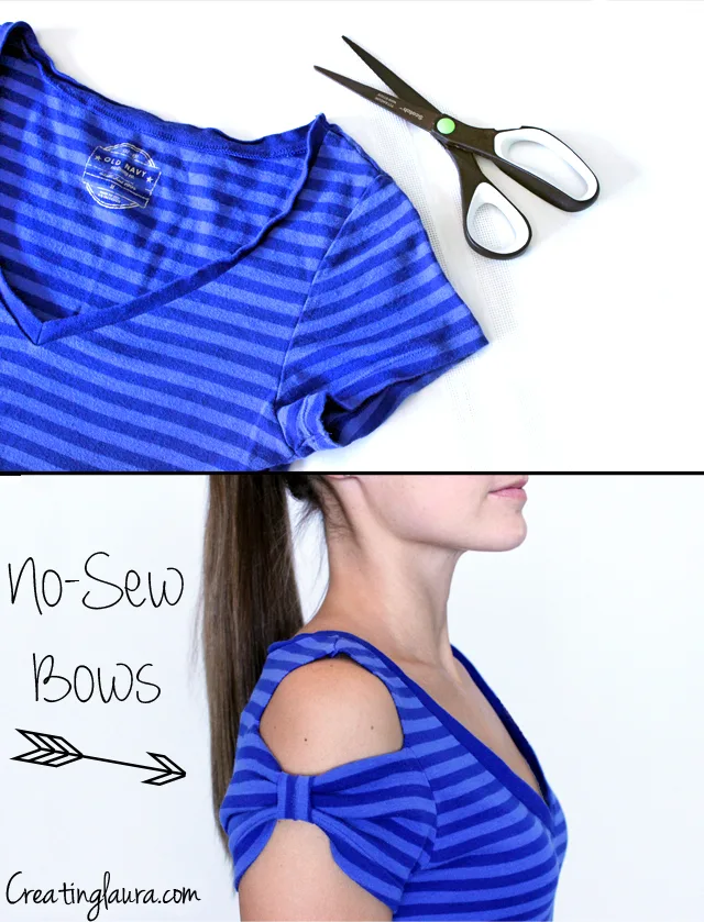 No-Sew Bow-Sleeve T-Shirt