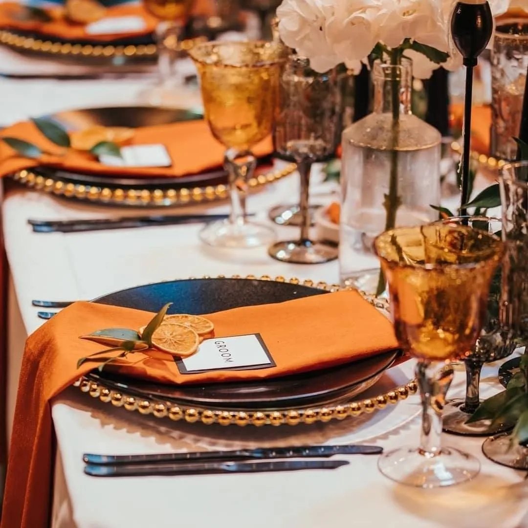 Orange decor and orange slices