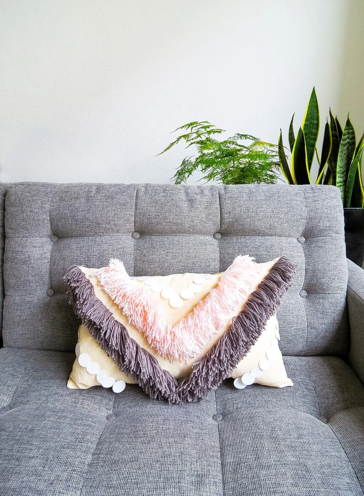 DIY Fringed Pillows