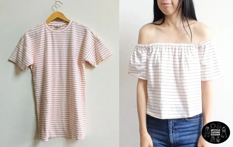 DIY Off The Shoulder T-Shirt