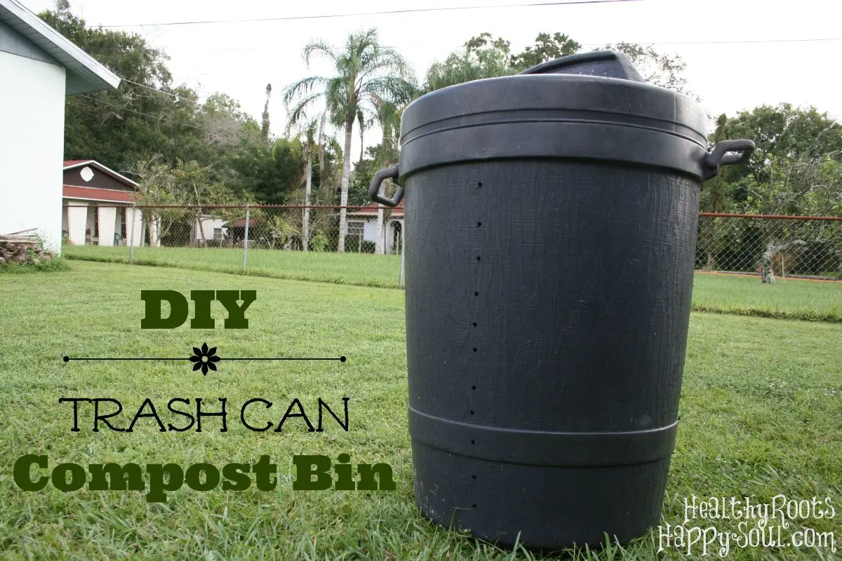 DIY Trash Can Turned Compost Bin