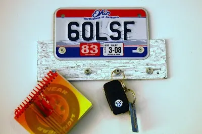 License Plate Key Hanger