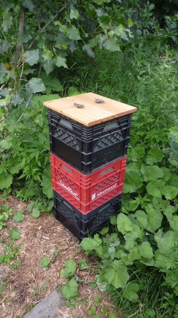 Milk Crate Compost Bins