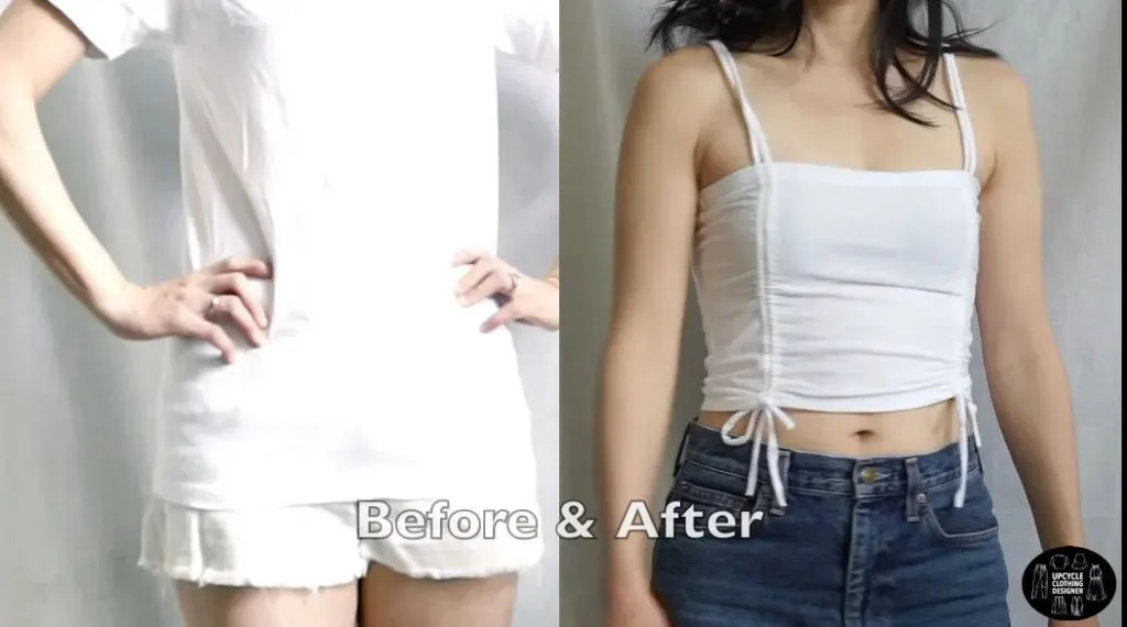 Crop Top With Side Ruching