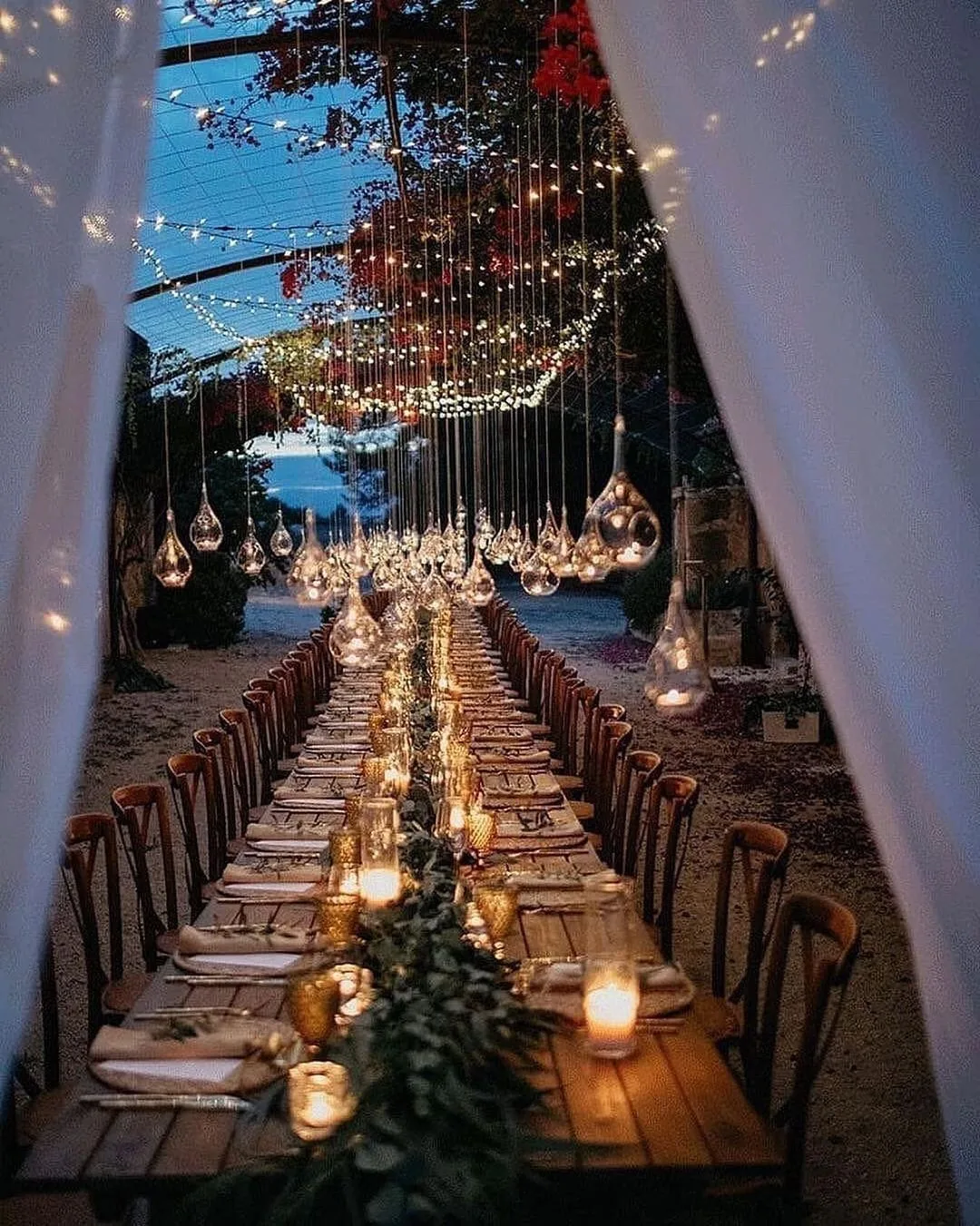 hanging glass lanterns