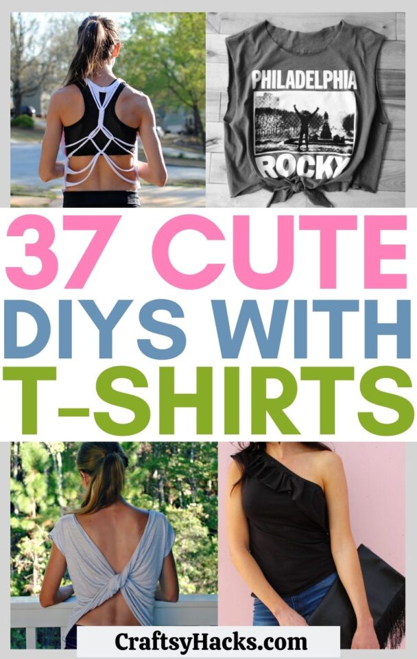 37 DIY T Shirt Ideas For Your Next Wardrobe Upgrade Craftsy Hacks   37 Diy T Shirt Ideas 1 608x960 