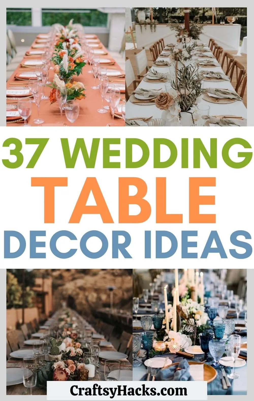 37 Wedding Table Decoration Ideas - Craftsy Hacks