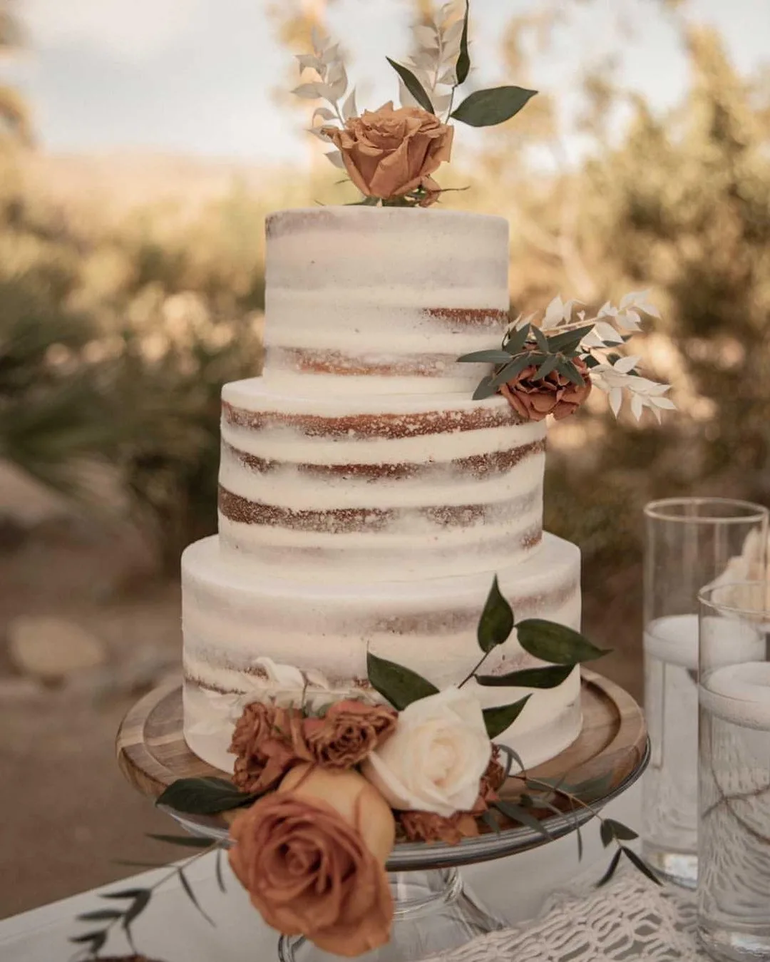 rustic wedding cake