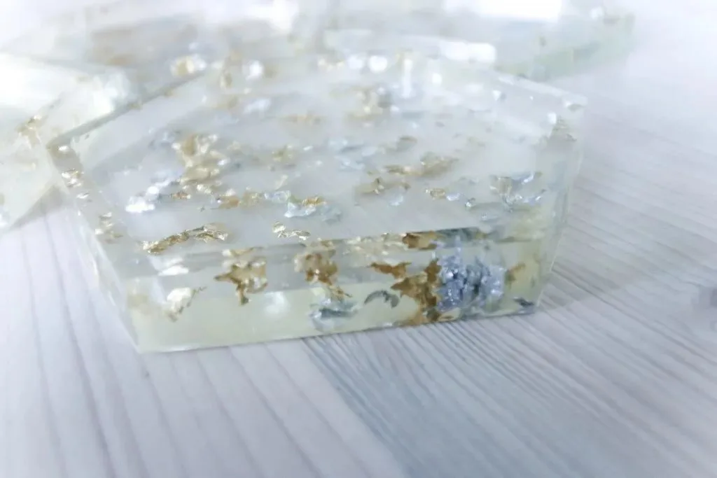 Gold Leaf Resin Coasters