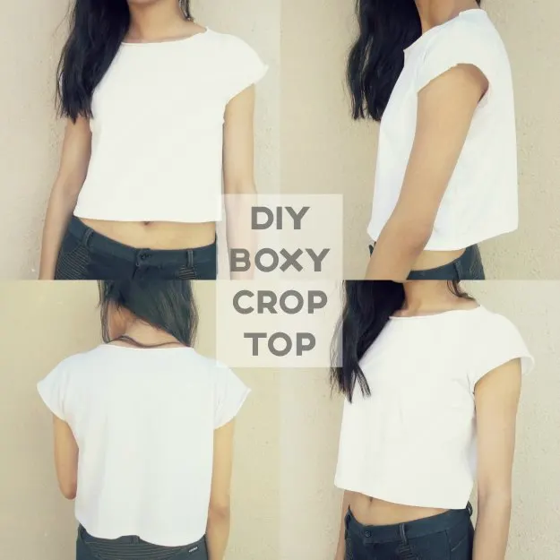 Boxy Crop Top From An Oversized Tee