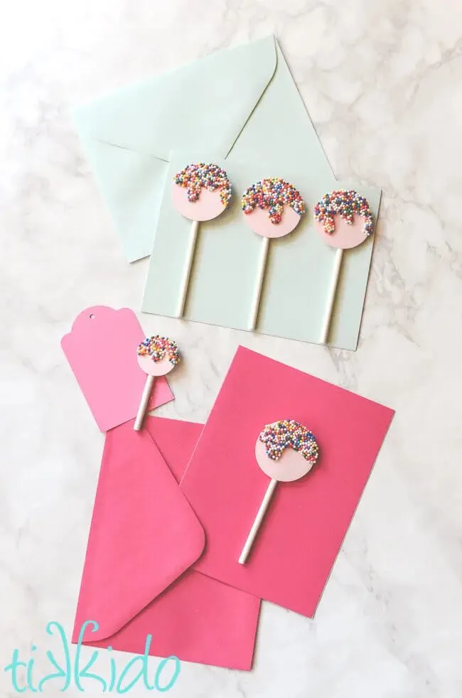 Sprinkles Lollipop Card