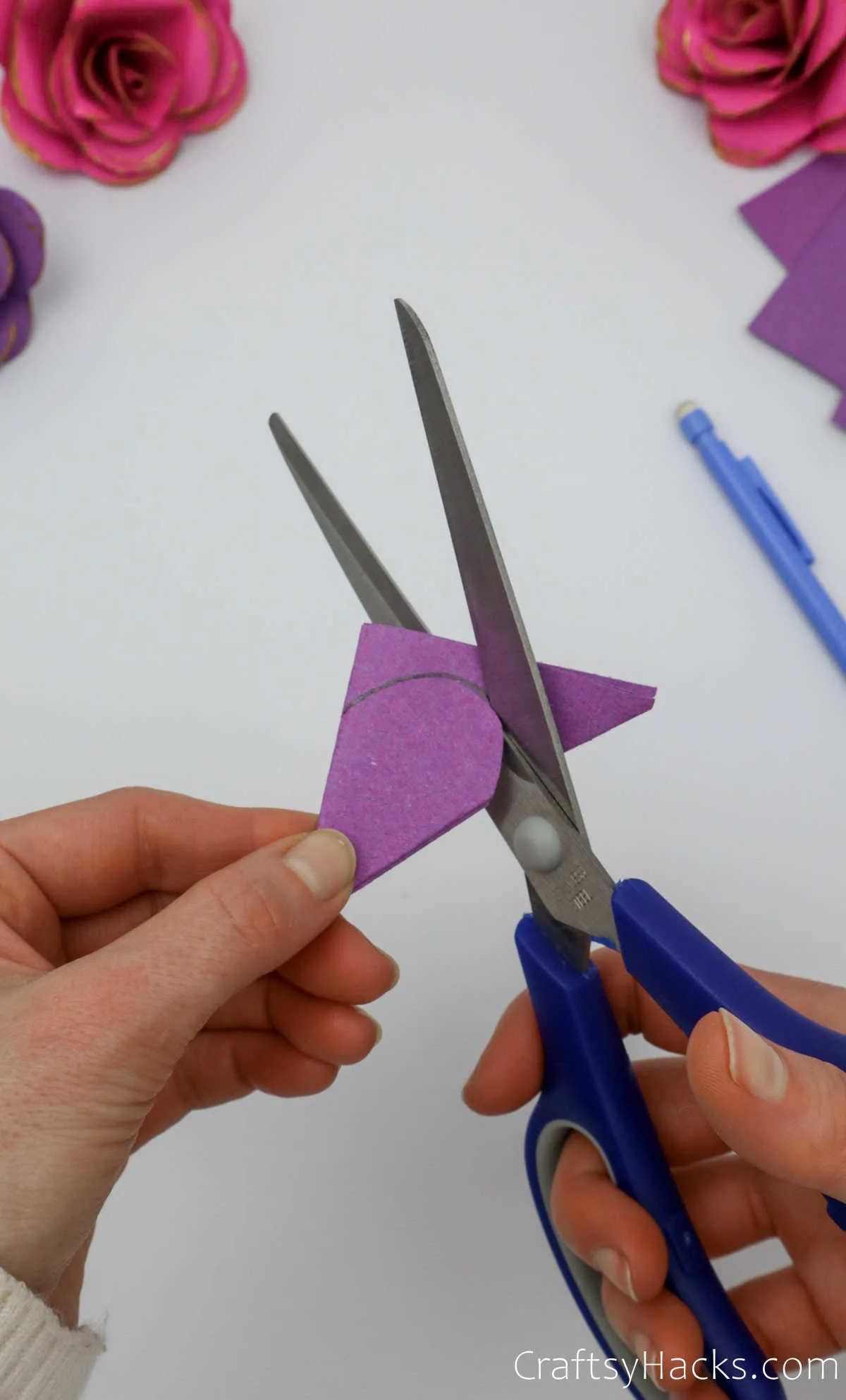 cutting out petal